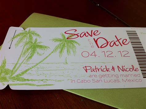 Boarding Pass Save The Date Magnet Destination Wedding Etsy