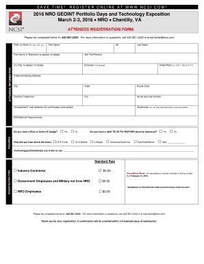 Fillable Online ATTENDEE REGISTRATION FORM Bncsicomb Fax Email Print