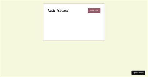 Task Tracker Codesandbox