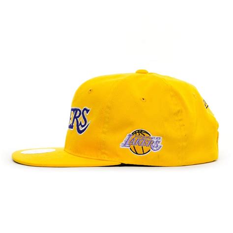 Mitchell And Ness Snapback Nba Los Angeles Lakers Yellow Clothes And Accesories Caps