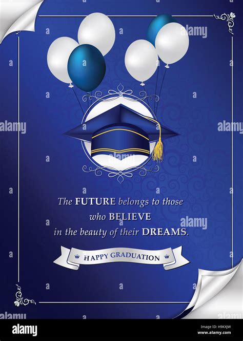 Happy Graduation Congratulation Template Card Premium Vector