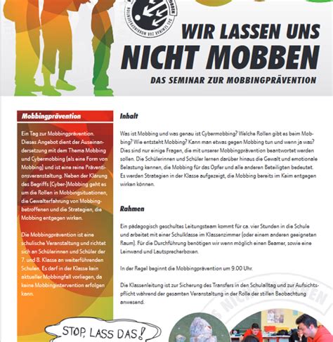 Pr Vention Mobbing Cybermobbing Klasse Und Dom