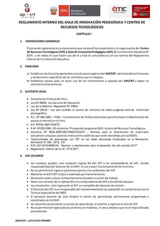 Reglamento Interno AIP CRT 2017 PDF