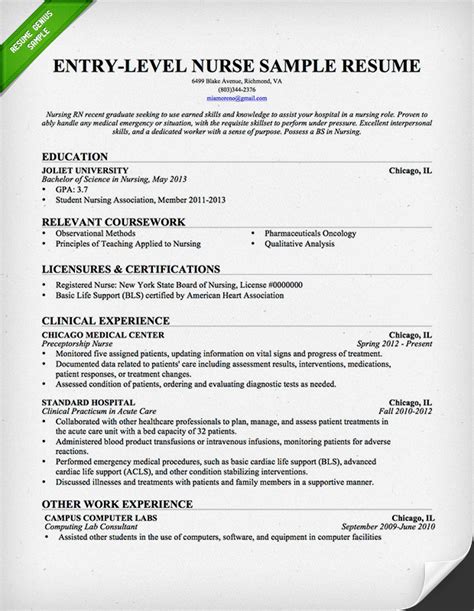 Nursing Resume Sample And Writing Guide Resume Genius