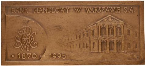 Plakieta Medal Bank Handlowy W Warszawie Bydgoszcz Kup Teraz Na