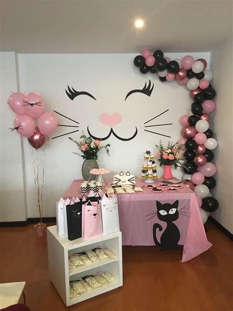 Cumpleaños gatico Kitten birthday party Kitten birthday Cat themed