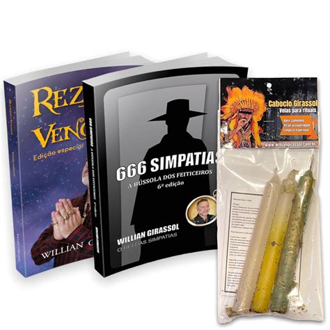 Kit 2 Livros 666 Simpatias E Rezando E Vencendo Velas Para