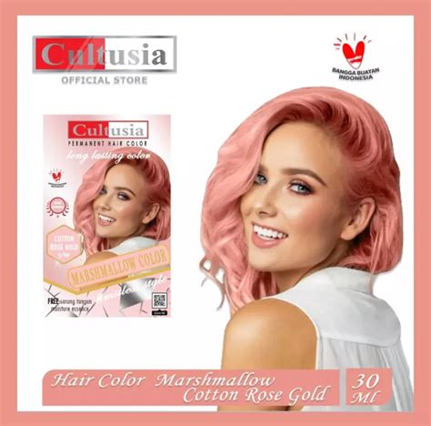 Cultusia Hair Marshmallow Cotton Rose Gold 30ML Cat Rambut Cultusia