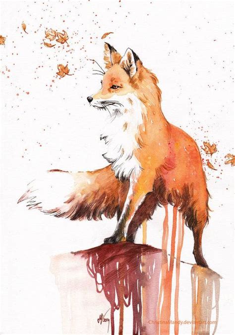 Aquarell Hintergrundbilder Fuchs