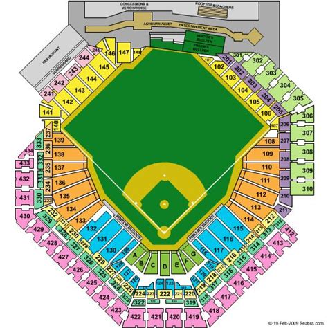 seating map for the baseball game