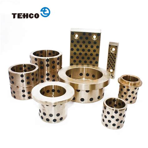 Flange Solid Lubricating Bushing Composed Of Metal Base With Graphite