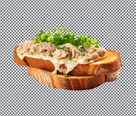 Premium Psd Delicious Tuna Melt A Sandwich With Tuna Salad Isolated