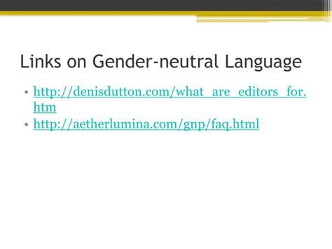 Ppt “gender Neutral Language” Powerpoint Presentation Free Download