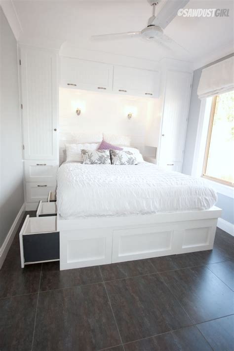 Built In Wardrobes And Platform Storage Bed The Sawdust Diaries Bedroom Built Ins Small