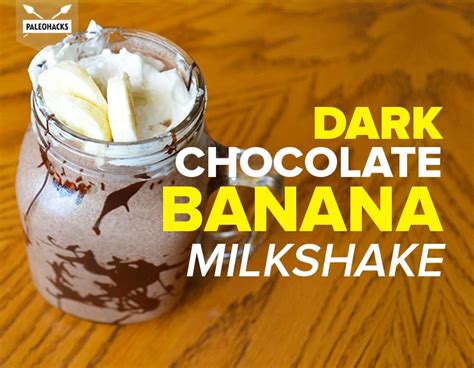 Dark Chocolate Banana Milkshake Paleo Vegan Dairy Free