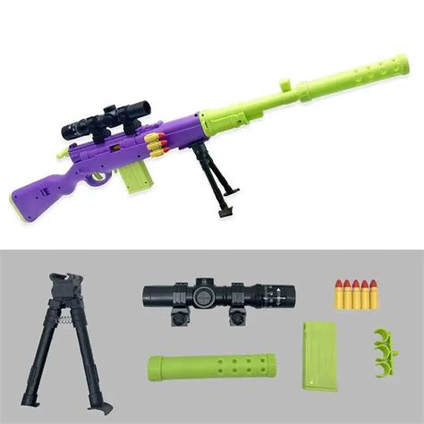 Kar 98k Soft Bullet Blaster Shell Ejecting Carrot Gun M416gelblaster