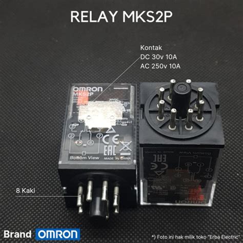 Jual Omron Mks P Vac Relay Kontak A Socket Pin Relai Mks Kota