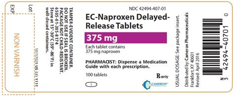 Naproxen Cameron Pharmaceuticals Llc Fda Package Insert Page 8