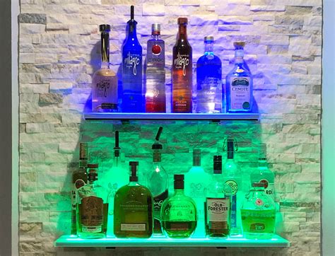 LED Bar Bottle Display Shelf - LiquorShelves.com