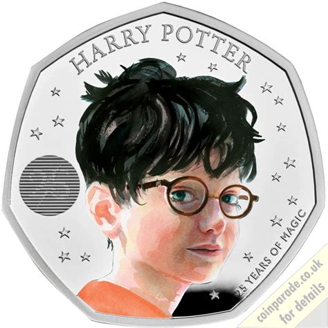 2022 50 Pence Coin Harry Potter Silver Proof Colour Coin Parade