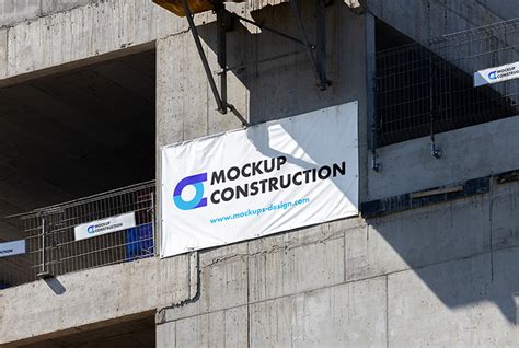 Construction Banner Mockup Mockups Design