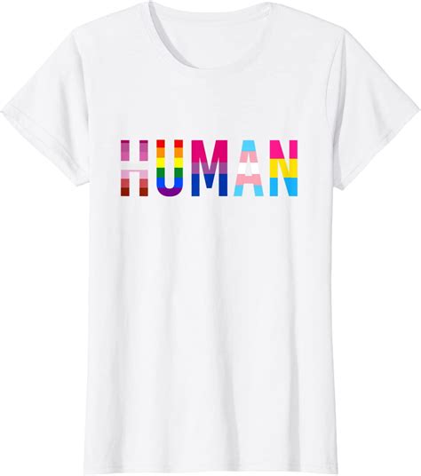 HUMAN LGBT Flag Pride Month Transgender Rainbow Lesbian T Shirt Walmart