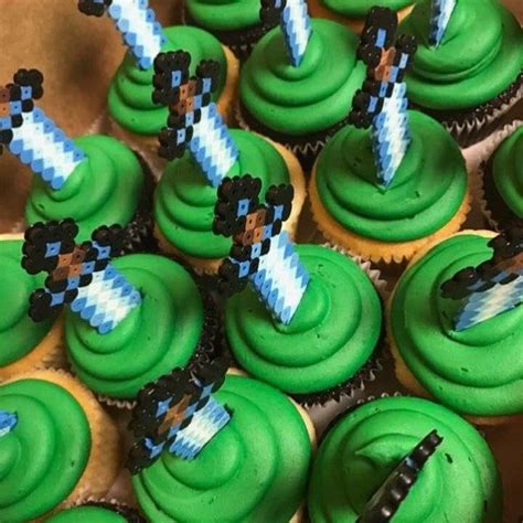 Minecraft Character Inspired Classic Cupcake Toppers Set Etsy