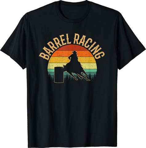 Barrel Racing Retro Barrel Racing T Shirt Clothing Shoes And Jewelry