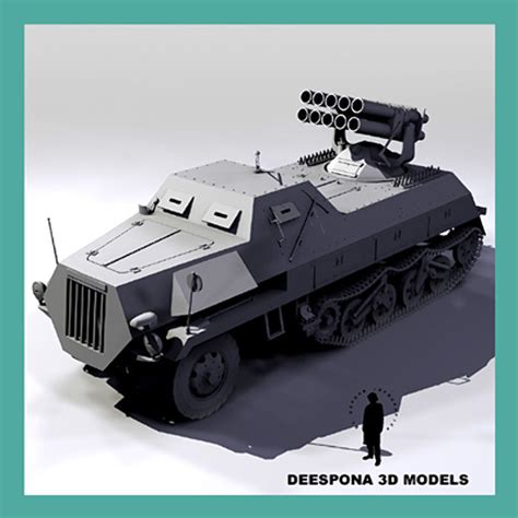 3d panzerwerfer 42 german half tracked model