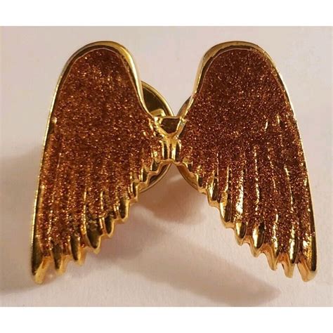 Vintage Tie Tack Angel Wings Collar Pin Glitter Wings Pilot Etsy