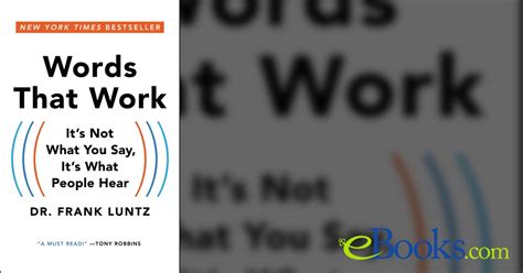 Words That Work By Dr Frank Luntz Ebook