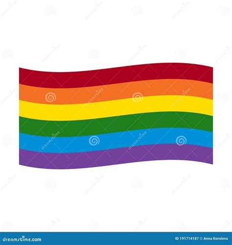 Lgbt Symbol Gay Parade Slogan Rainbow Flag Background Stock Vector