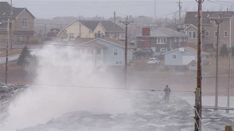 Powerful storm surge rips up roads and batters Nova Scotia coast | CBC News