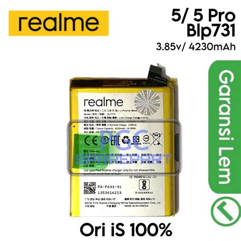 Jual Baterai Original 100 IS BLP 731 BLP731 Realme 5 5 Pro