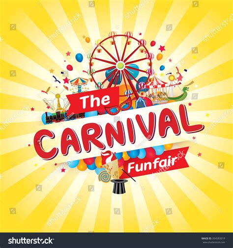 Vector Illustration Carnival Funfair Design Vector De Stock Libre De