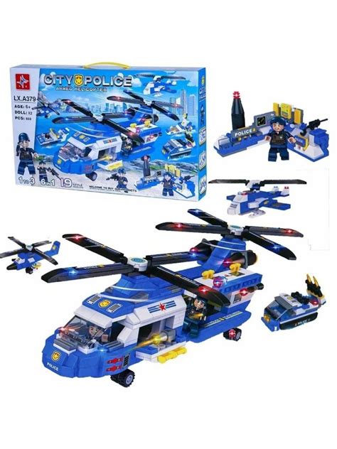 Конструктор Сити Полис Полицейский вертолет / City Police A379 / 859 ...