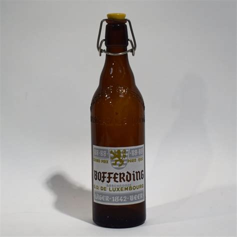 Bouteille De Bière De La Brasserie Bofferding En Verre Brun De 62 Cl Enchères Luxembourg