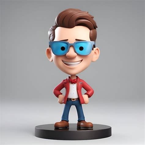 Premium Photo 3d Illustration Of A Cartoon Character Standing On A