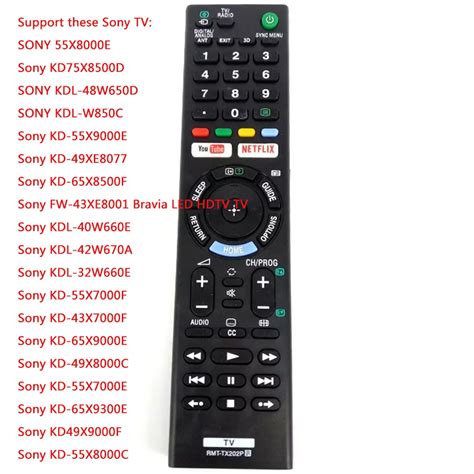 New Replacement Rmt Tx P Remote Control For Sony Lcd Smart Tv Rmt