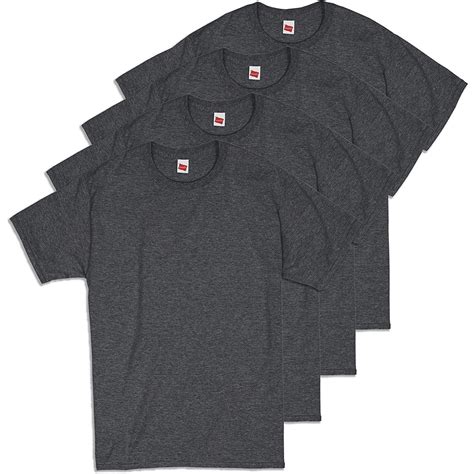 Hanes Mens Comfortsoft T Shirt Pack Of Charcoal Heather Size Medium