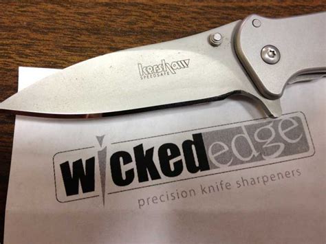 Kershaw Zing recent sharpening. – Wicked Edge Precision Knife Sharpener