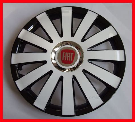 X Hup Caps Wheel Trims For Fiat Punto Panda White Ebay