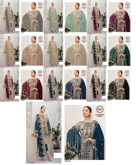 Al Karam Master Color Designer Georgette Pakistani Suits