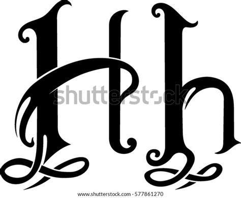 Letter Stylized H Monogram Design Stock Vector Royalty Free 577861270