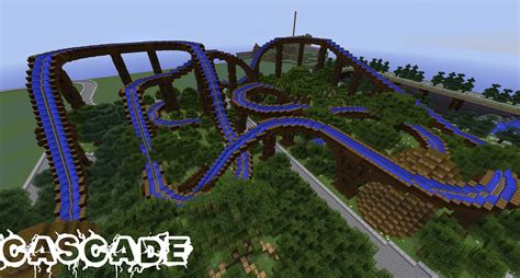 Minecraft Roller Coaster Cascade 5Min Minecraft Blueprints