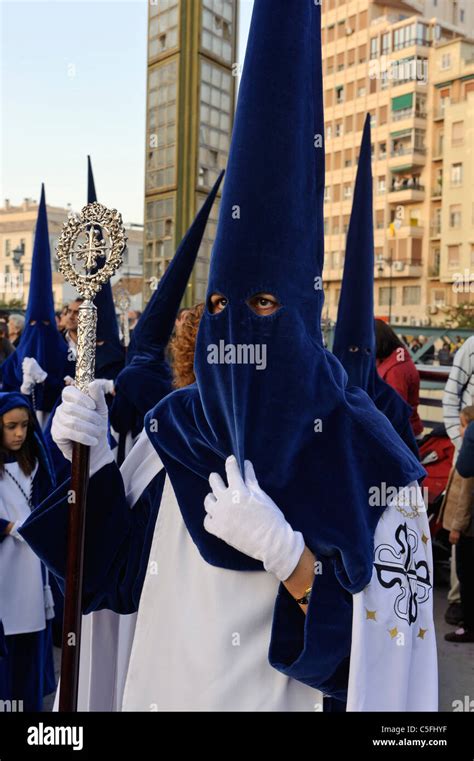 Procession At The Semana Santa Holy Week In Malaga Andalusia Spain