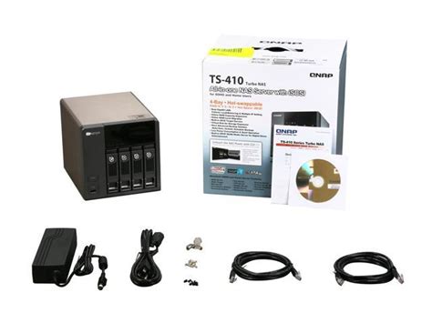 QNAP TS-410-US All-in-one NAS Server with iSCSI for SOHO and Home Users ...