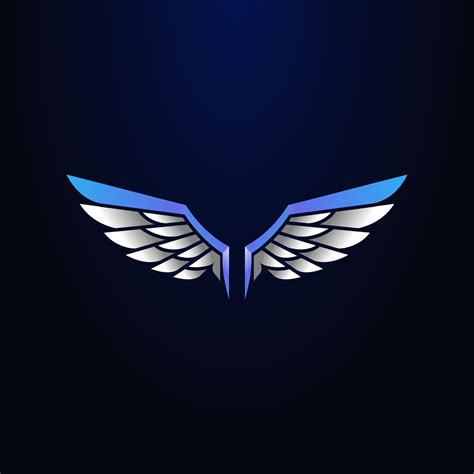 White And Blue Wing Vector Wings Vector Element Design Logo Icon