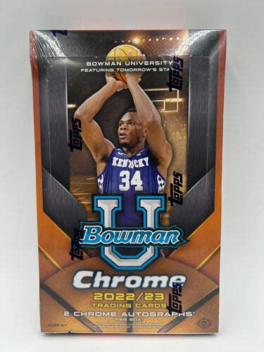 Bowman Chrome University Basketball Factory Sealed Hobby Box