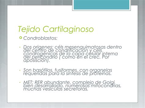 Histologia De Cartílago Ppt Descarga Gratuita